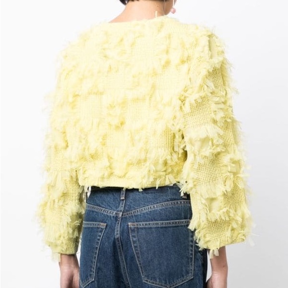 Baum und Pfergarten yellow Beckett textured cropped jacket NWT - Picture 4 of 5